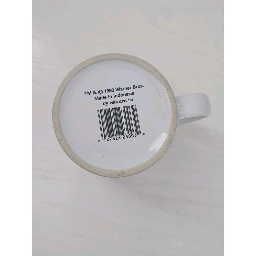 Vtg Sakura Looney Tunes Sylvester Cat Tweety Bird Coffee Mug Frenemies Green‎ - Picture 6 of 7